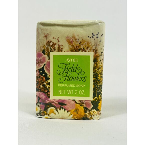 NOS Avon Field & Flowers Perfumed Bar Soap Sealed 3 Ounces - Picture 2 of 4